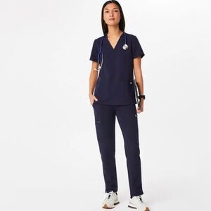 Yola Scrub Pants in Navy Blue Size XS